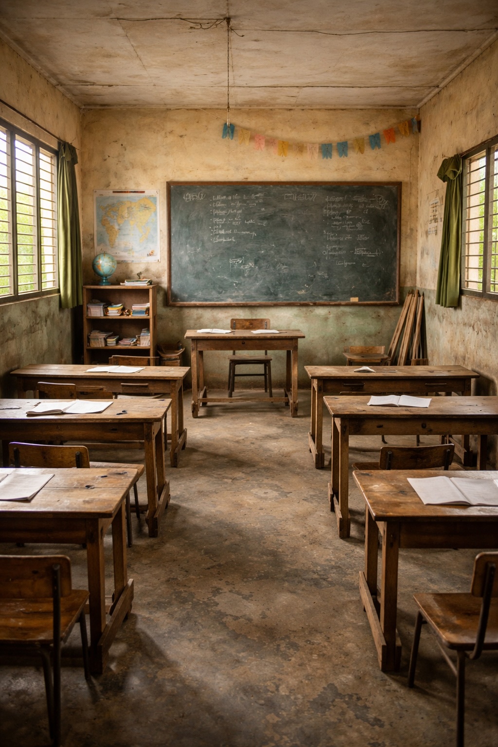 Under-resourced classroom in South Africa